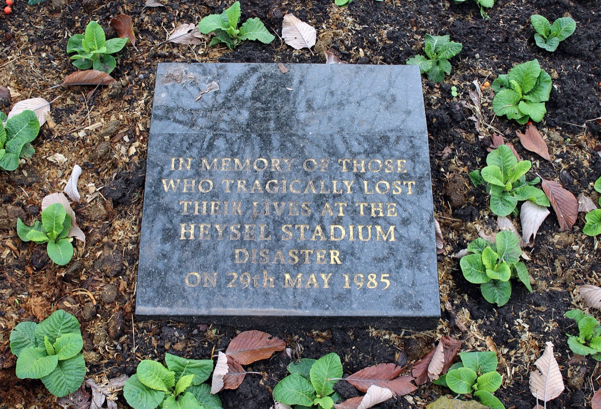 Heysel Stadium memorial, St John's Gardens